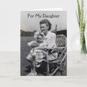 Möchten Sie meine Tochter auf der Muttertagskarte  Karte