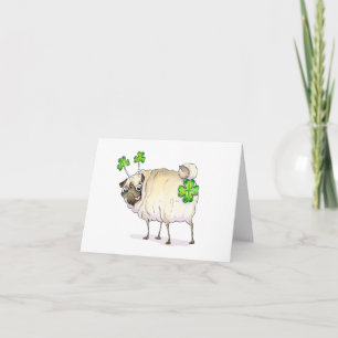 Möchten Sie Mops St. Patrick's Day Card genießen Karte