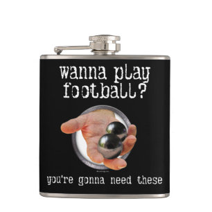 Möchtest du Fußball spielen? Flachmann