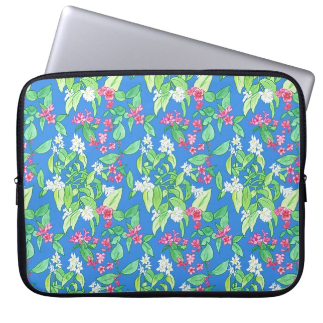 Mock Orange Blossom und Weigelia Laptop Sleeve (Vorderseite)