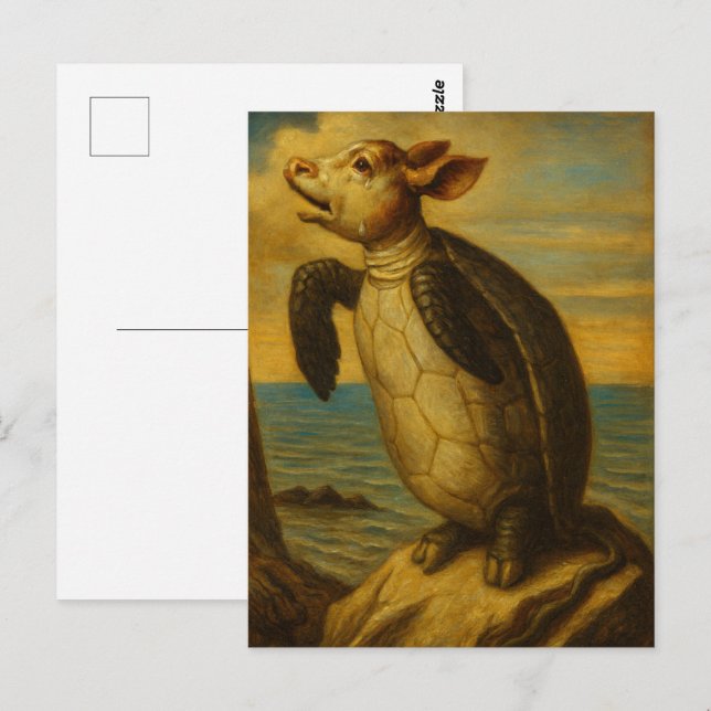 Mock Turtle Lewis Carroll Character Postkarte (Vorne/Hinten)