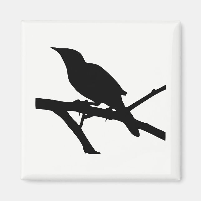 Mockingbird Silhouette Magnet (Vorne)