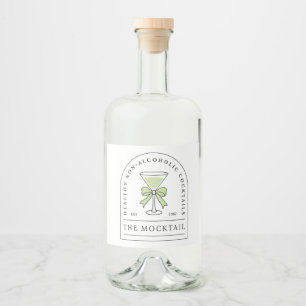 Mocktail alkoholfreier Cocktail fancy ästhetisch Alkoholflaschenetikett