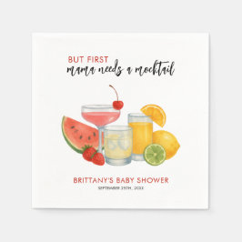 Mocktail Baby Dusche Sommer Minimalistisch Serviette