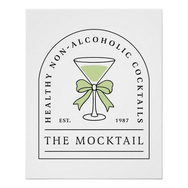 Mocktail non alcoholic drink alcohol free cocktail poster (Vorderseite)