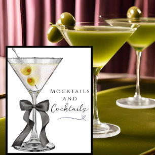 Mocktails und Cocktails Dirty Martini Bar Sign Poster