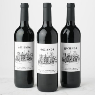 Mockup Anwesen Custom Wine Labels Weinetikett