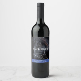 Mockup Black Horse Western Custom Wine Labels Weinetikett