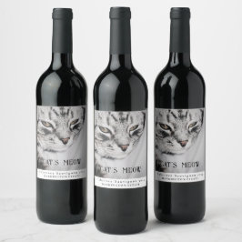 Mockup Cat's Meow Custom Wine Labels Weinetikett