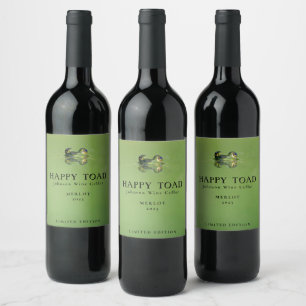 Mockup-Happy Toad, Familienwein, maßgeschneiderte  Weinetikett