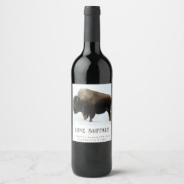 Mockup Lone Buffalo West Custom Wine Labels Weinetikett