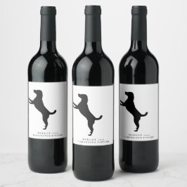 Mockup Minimalistisch Hund Lover Custom Wine Label Weinetikett