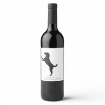 Mockup Minimalistisch Hund Lover Custom Wine Label