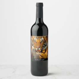 Mockup Tiger Custom Wine Label Weinetikett