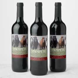 Mockup Vintag Stampede Western Custom Wine Labels Weinetikett