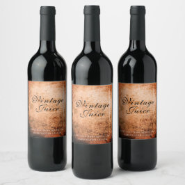 Mockup Vintage, gebrauchte Weinmarken Weinetikett