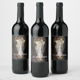 Mockup Wild Hord Western Custom Wine Labels Weinetikett