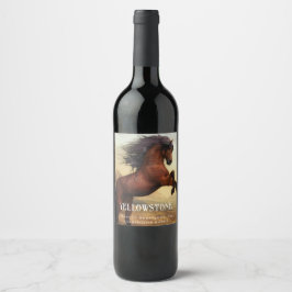 Mockup Wild Hord Western Custom Wine Labels Weinetikett