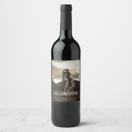 Mockup Yellowstone Western Custom Wine Labels Weinetikett