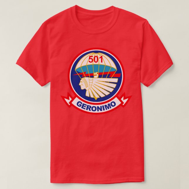 Mod1 Geronimo 501. Parachute Infanterie T-Shirt (Design vorne)