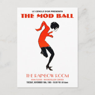 Mod 1960er Jahre Tanzparty Vintage Einladungskarte