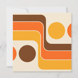 Mod 1970er Jahre Retro-Stil geometrisches Design Einladung