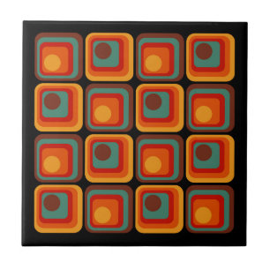 Mod 1970er Jahre Retro-Stil geometrisches Design Fliese