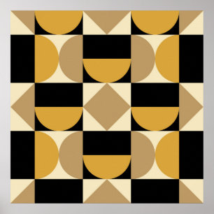 Mod 1970er Jahre Retro-Stil geometrisches Design Poster