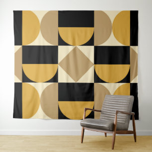 Mod 1970er Jahre Retro-Stil geometrisches Design Wandteppich