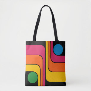 Mod 1970er Retro-Stil Geometrisches Design
