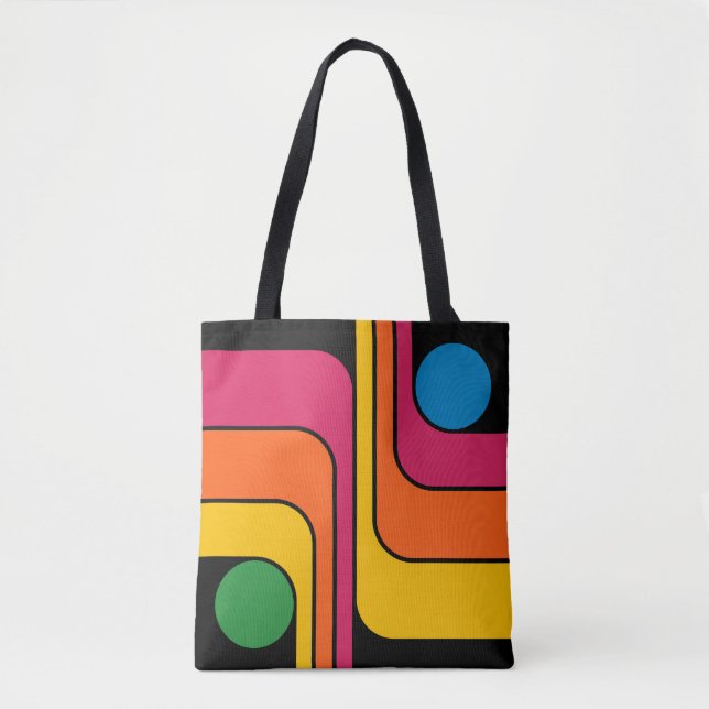 Mod 1970er Retro-Stil Geometrisches Design (Vorderseite)