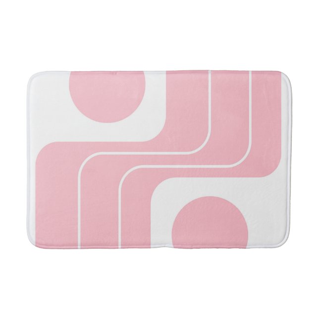 Mod 1970er Retro-Stil Geometrisches Design Badematte (Vorderseite)