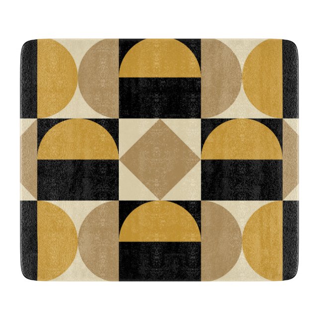 Mod 1970er Retro-Stil geometrisches Design Schneidebrett (Vorderseite)
