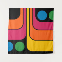 Mod 1970er Retro-Stil Geometrisches Design