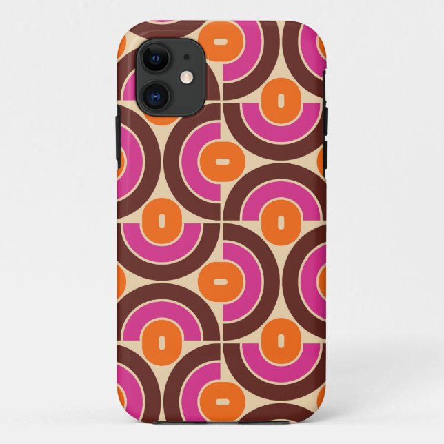 Mod 1970s Retro Style Geometric Design Case-Mate iPhone Hülle (Rückseite)