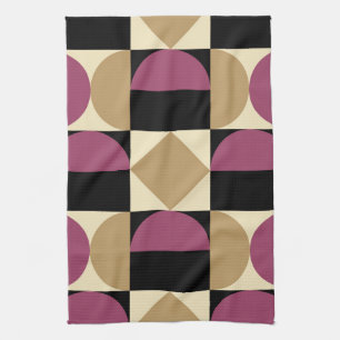 Mod 1970s Retro Style Geometric Design Geschirrtuch