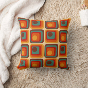 Mod 1970s Retro Style Geometric Design Kissen