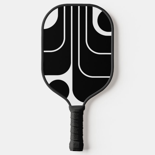 Mod 1970s Retro Style Geometric Design Pickleball Schläger (Rückseite)