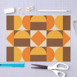 Mod 1970s Retro Style Geometric Design Seidenpapier