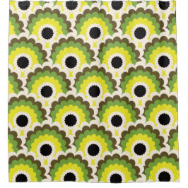 Mod 60er 70er Duschvorhang aus der Mitte des Jahrh