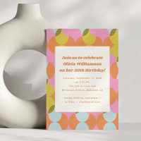 Mod Abstrakt Geometrische Geburtstagspartei Mitte 