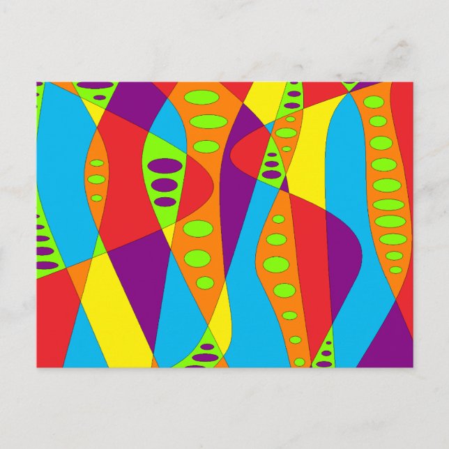 Mod Abstrakt Postkarte (Vorderseite)