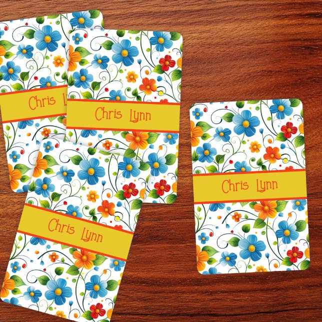 Mod Abstrakte Blume Thema mit hellen Farben Spielkarten (Von Creator hochgeladen)