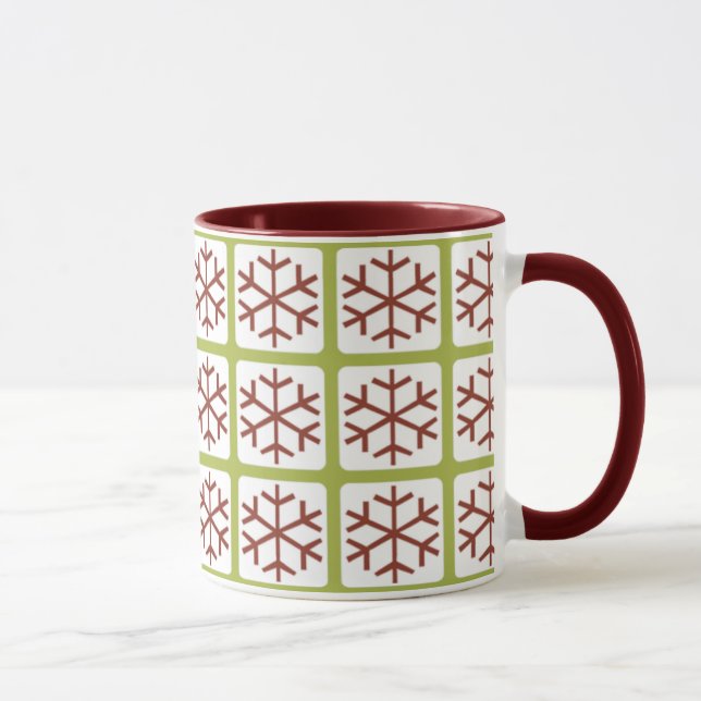Mod-Art-rote grüne Tasse (Rechts)