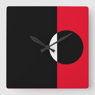 Mod Art Shapes Quadratische Wanduhr