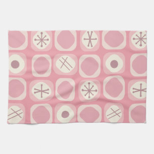 Mod Art Soft Cubes Pink Vanilla aus den 50er Jahre Geschirrtuch