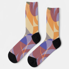Mod Artsy Lila und Pfirsich  Socken