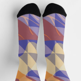 Mod Artsy Lila und Pfirsich Socken