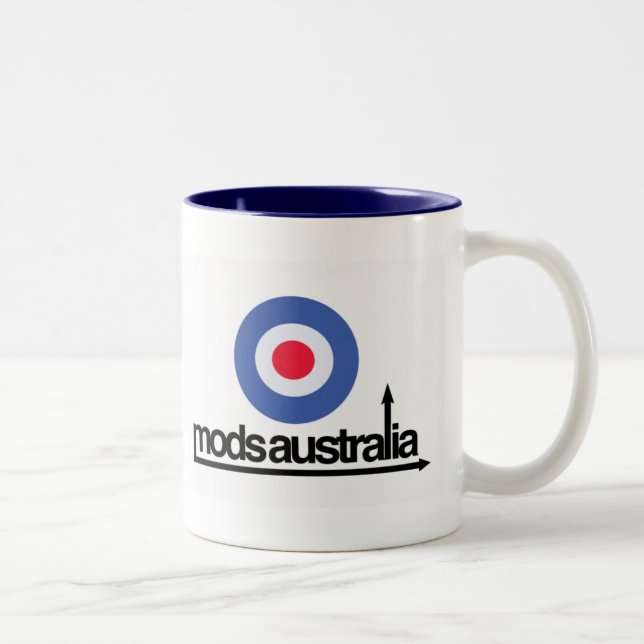 Mod-Australien-Tasse Zweifarbige Tasse (Rechts)