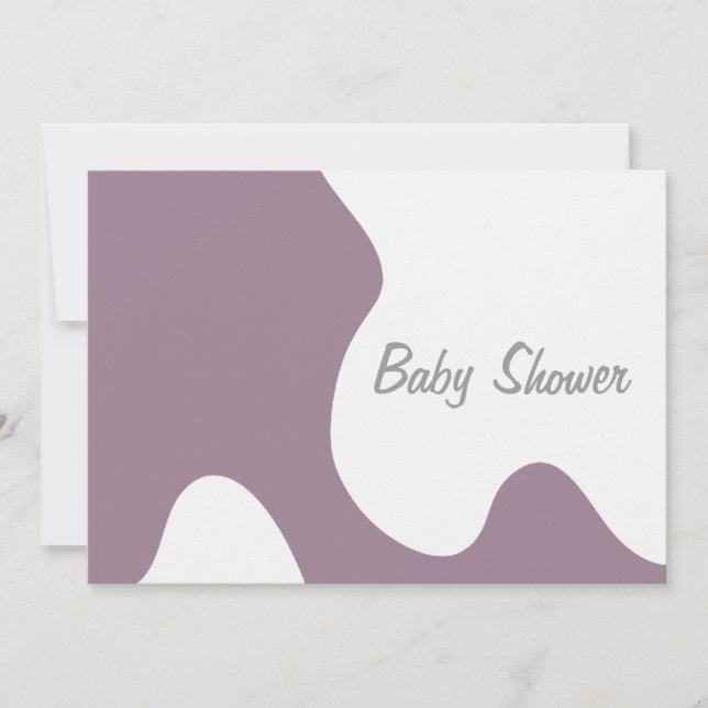 Mod Baby Shower Einladung (Vorderseite)